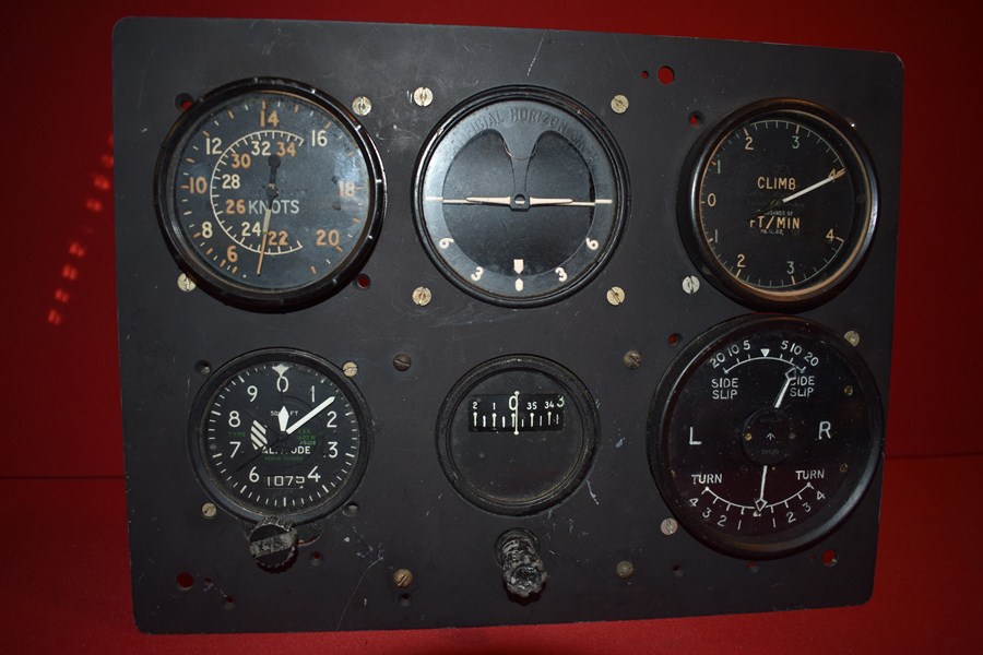 RAF/RAAF FLYING PANEL WITH GAUGES-SOLD